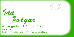 ida polgar business card